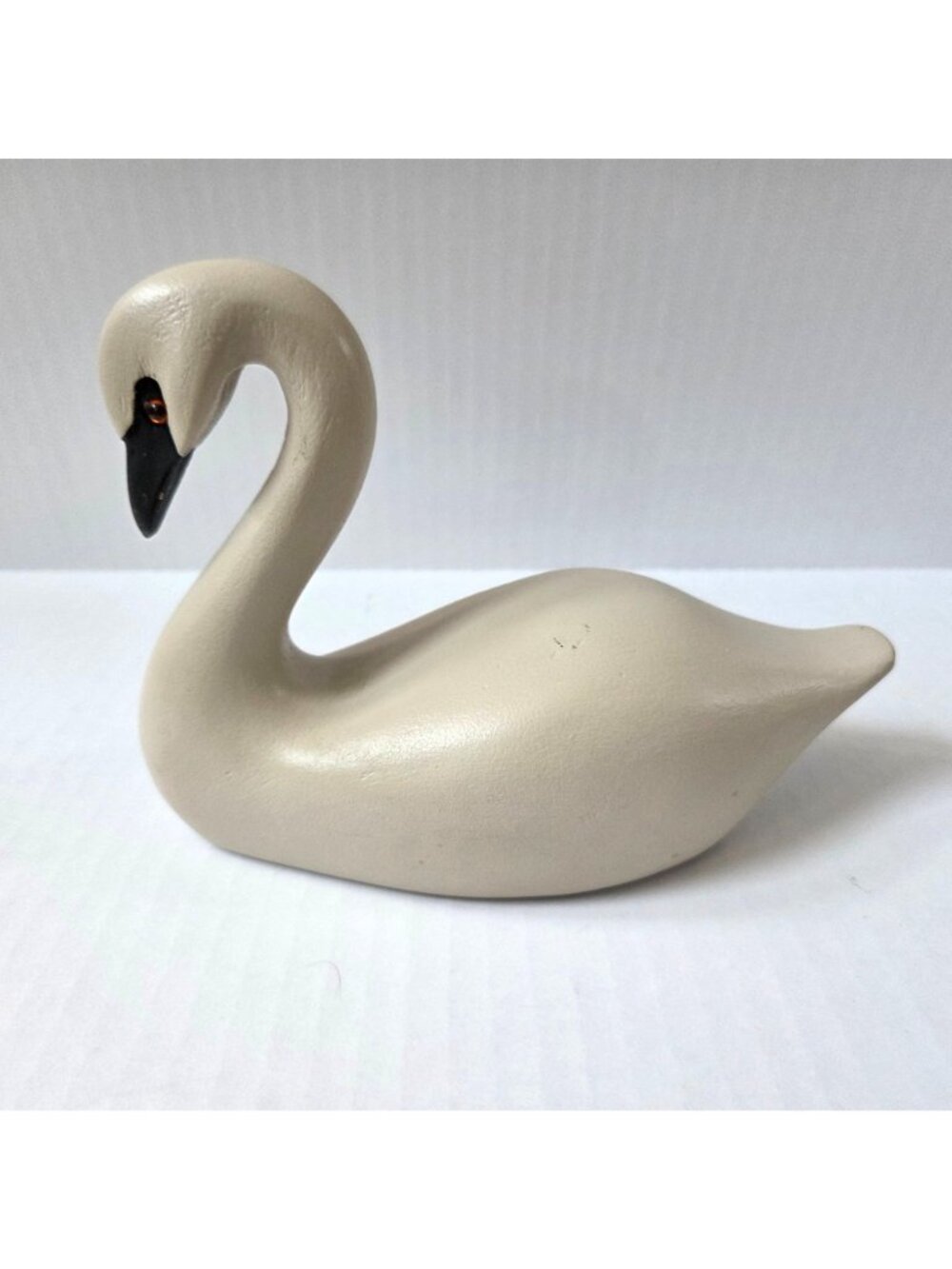 Handmade Swan Decoy Wooden Folk Art Sculpture Primitive Country Decor 7.5"X5.25" - Picture 4 of 12